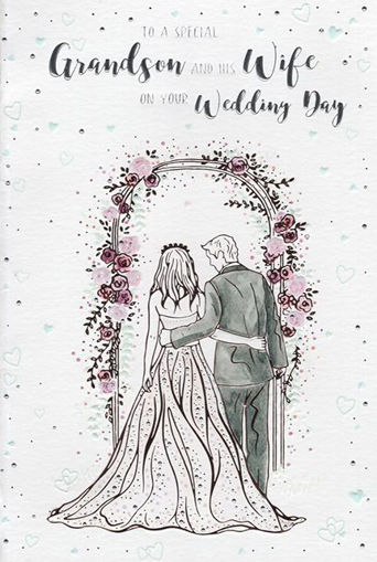 Picture of GRANDSON & WIFE WEDDING CARD